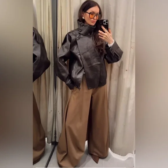 ZARA VOLUME WIDE LEG PANTS ZW COLLECTION